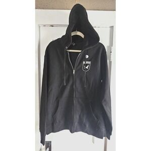NWOT BREW DOG DOGTAP COLUMUS cotton blend black hoodie Sz L full‎ zip